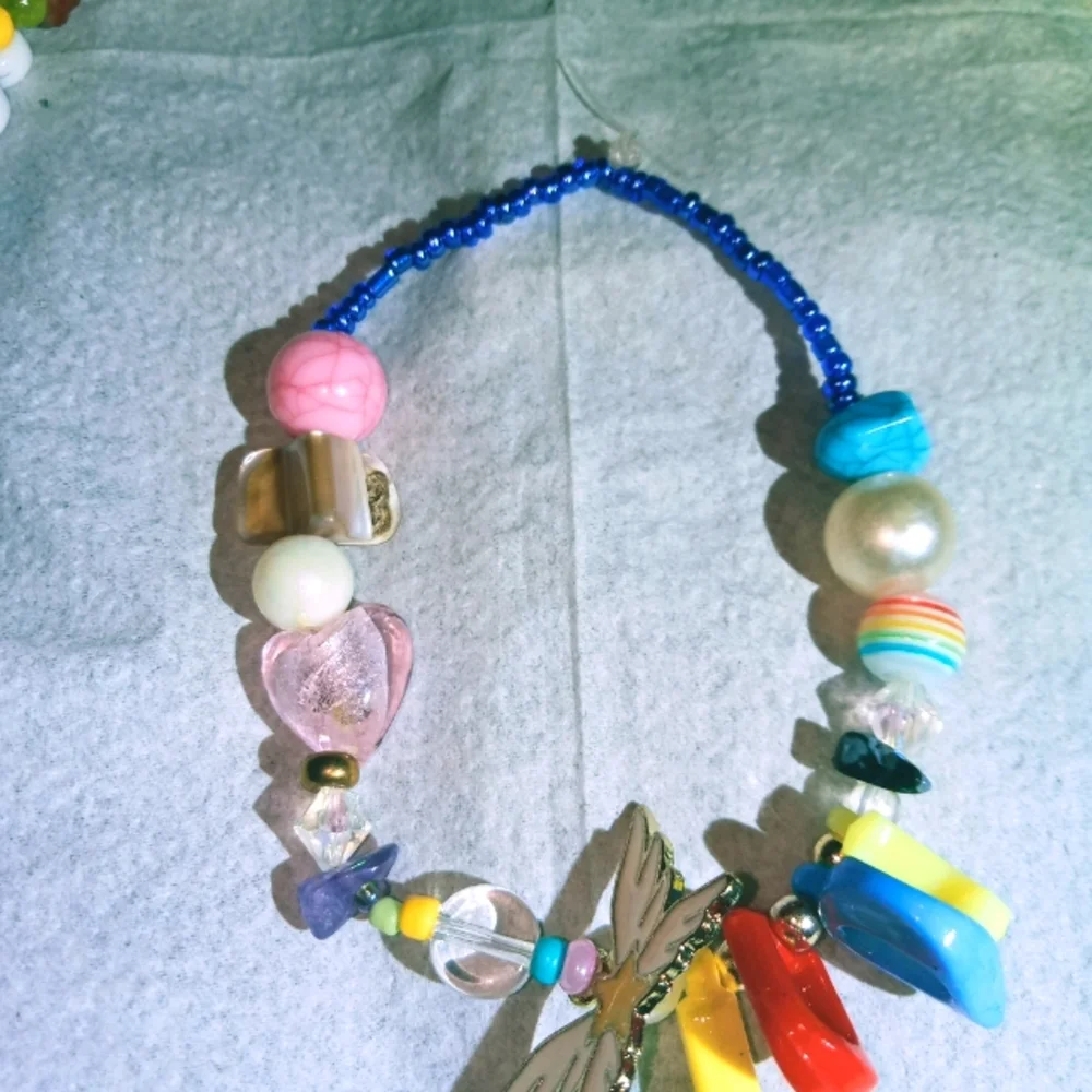Named Judy charm bracelet with sailor moon heart / wings coloured metal charm - Picture 1 of 1